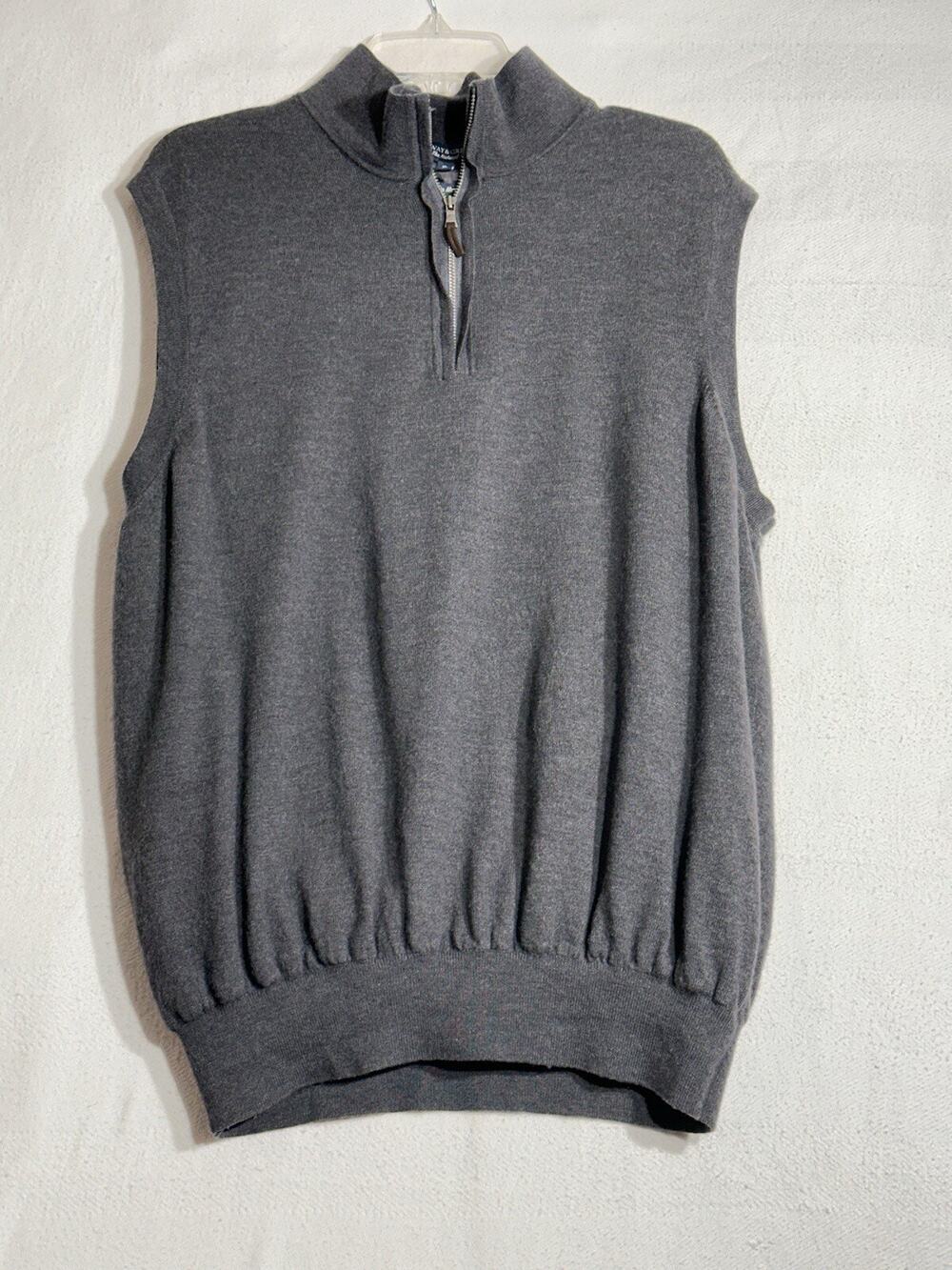 Fairway & Greene The Natural XL Gray Baruffa Merino Wool Vest Longboat Key